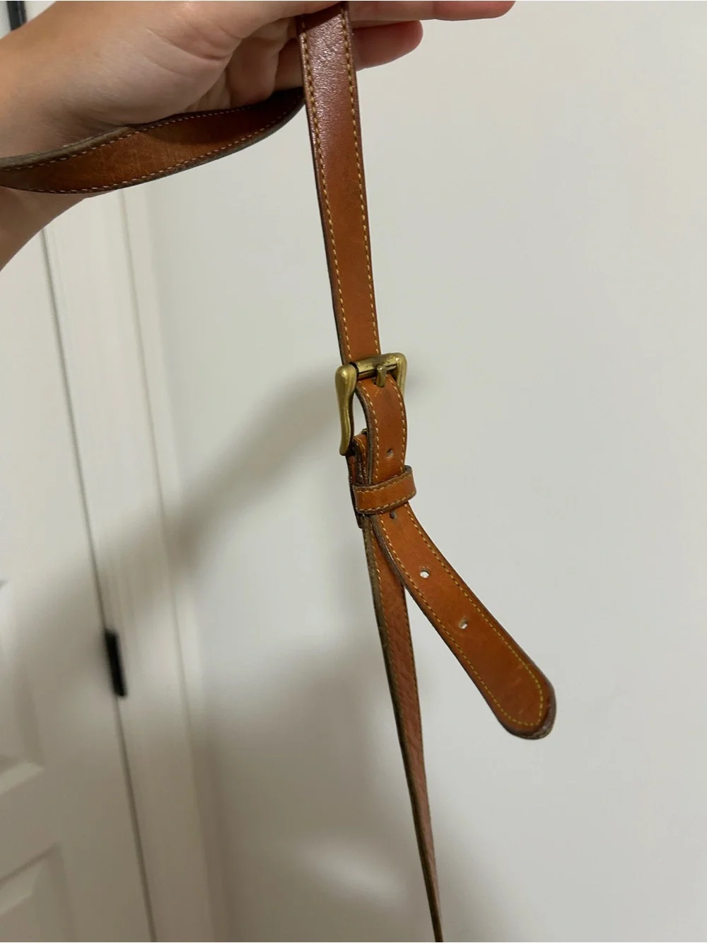 Dooney & Bourke Brown and Tan Pebble Leather Messenger